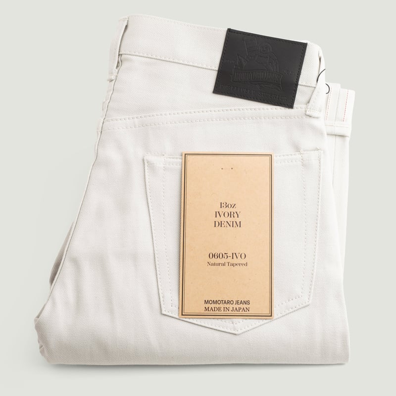 13oz Ivory Denim Natural Tapered