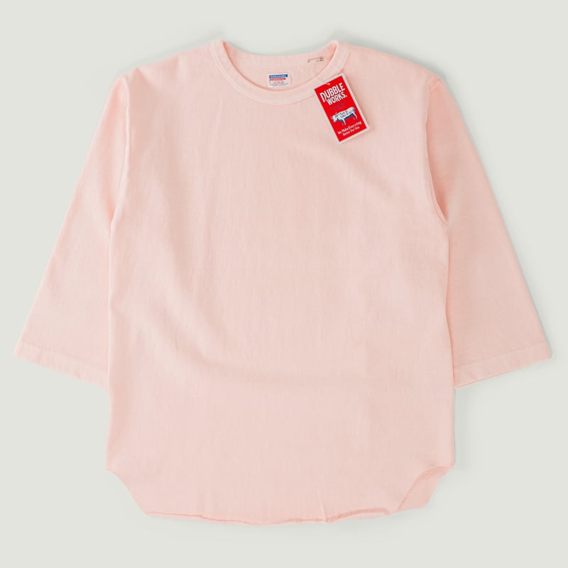 Heavyweight Baseball Tee Pigment Dye Pink