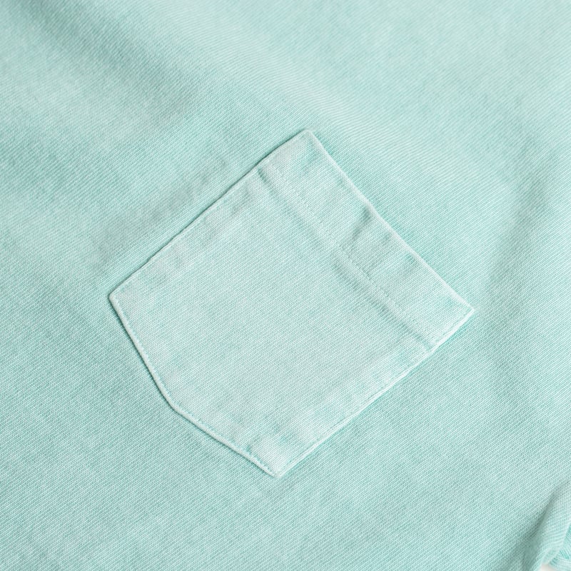 Short Sleeve Pocket Tee Pigment Dye Turquoise