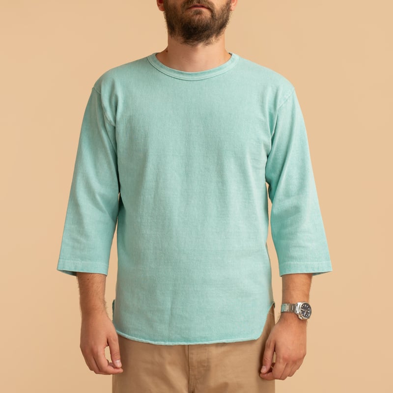 Heavyweight Baseball Tee Pigment Dye Turquoise