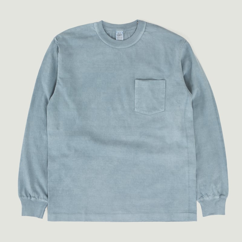 "SURE MFG" 7.5 oz Pocket Long Sleeve Tee Indigo Zombies