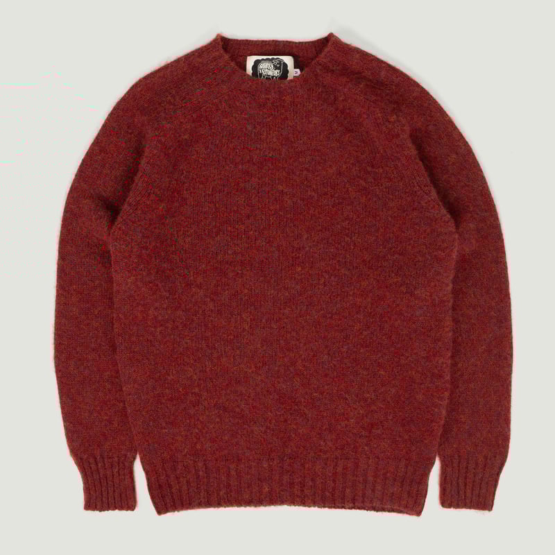 HARLEY OF SCOTLAND X FLANEURS / Shaggy Crew Neck Red Agate