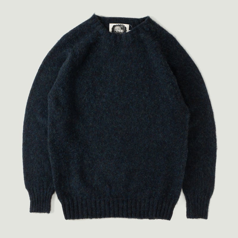 vignette flâneurs HARLEY OF SCOTLAND X FLÂNEURS Shaggy Crew Neck Ocean