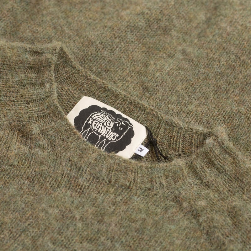 HARLEY OF SCOTLAND X FLANEURS / Shaggy Crew Neck Sweater Heath