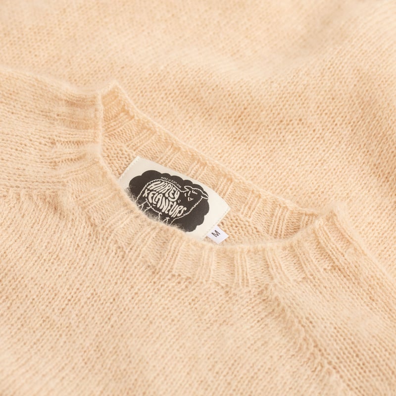 HARLEY OF SCOTLAND X FLANEURS / Shaggy Crew Neck Sweater Oatmeal