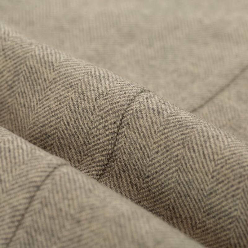 Labura Herringbone Wool Light Grey