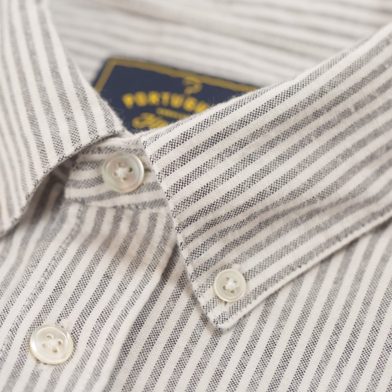 Brushed Oxford Stripe Blue