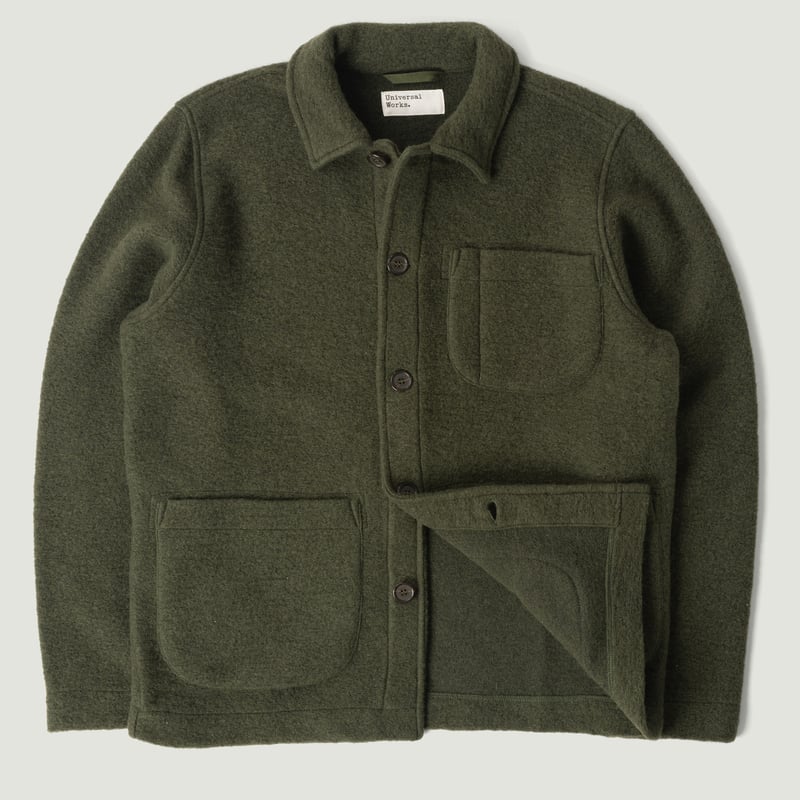 Wool Fleece Field Jacket Olive