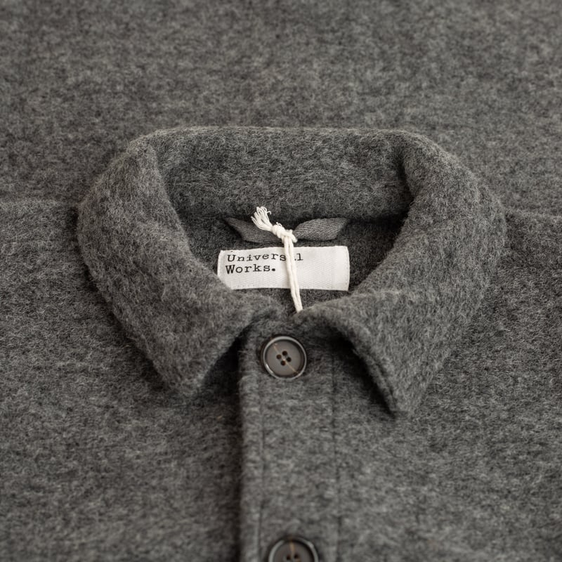 Wool Fleece Field Jacket Grey Marl