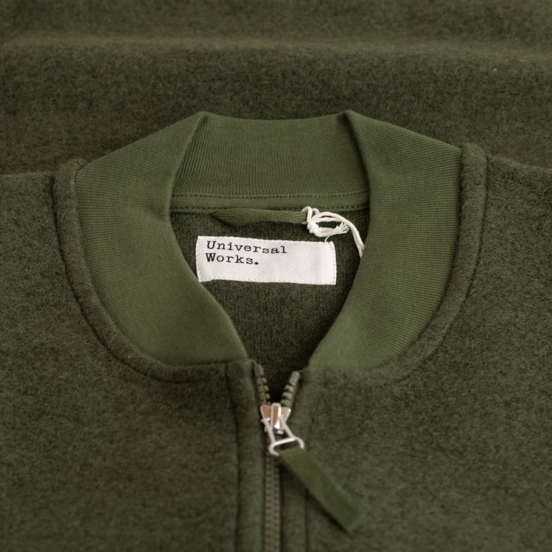 Wool Fleece Zip Waistcoat Olive