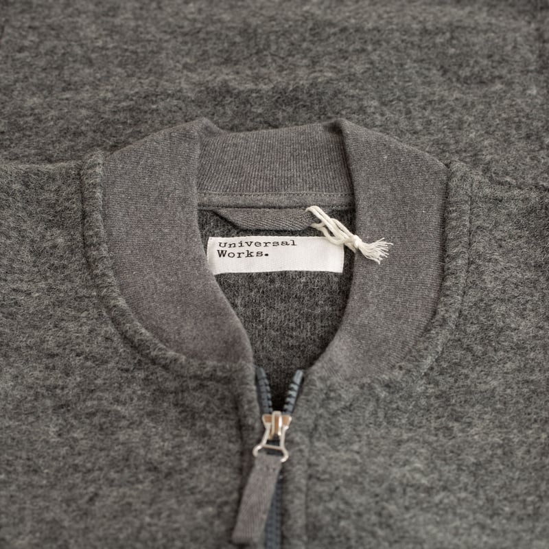 Wool Fleece Zip Waistcoat in Grey Marl
