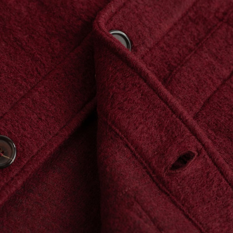 Wool Fleece Field Jacket Deep Red