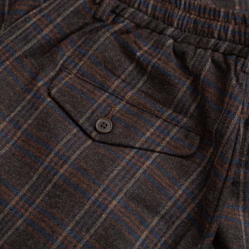 Twist Wool Check Oxford Pant Brown