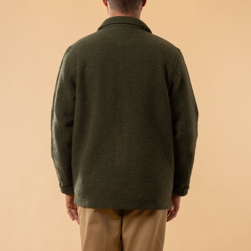 Wool Fleece Field Jacket Olive