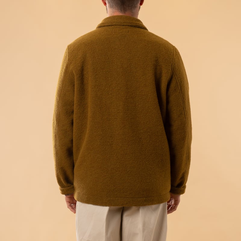 Wool Fleece Field Jacket Mustard