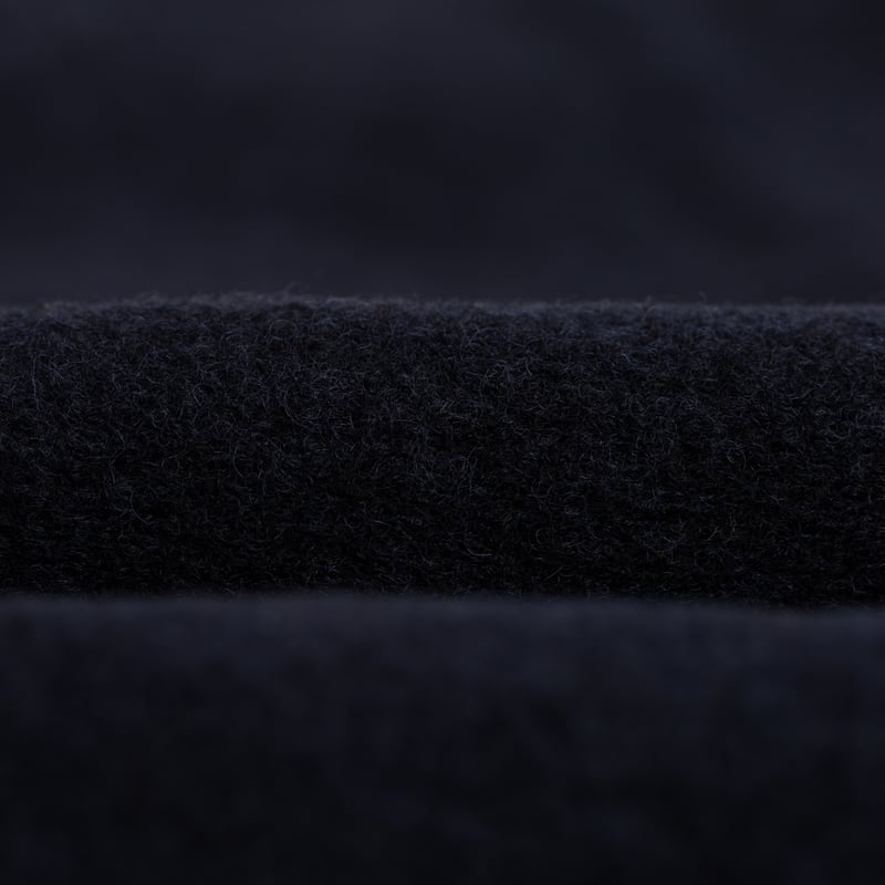 Navy Wool Fleece Field Jacket