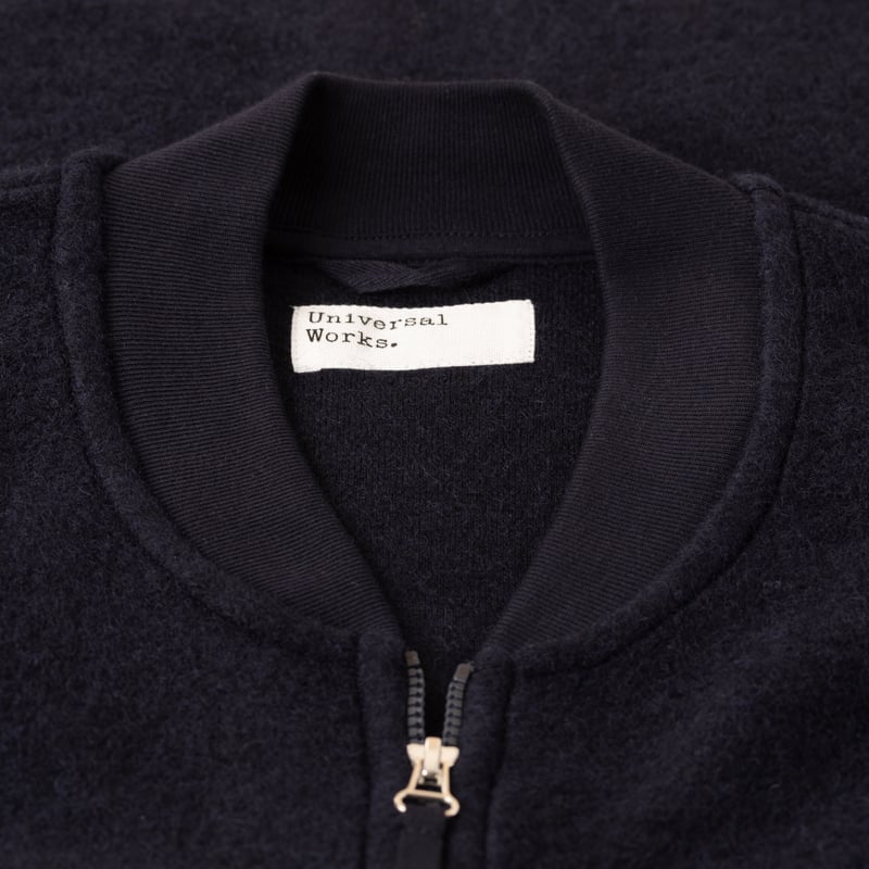 Wool Fleece Zip Waistcoat Navy