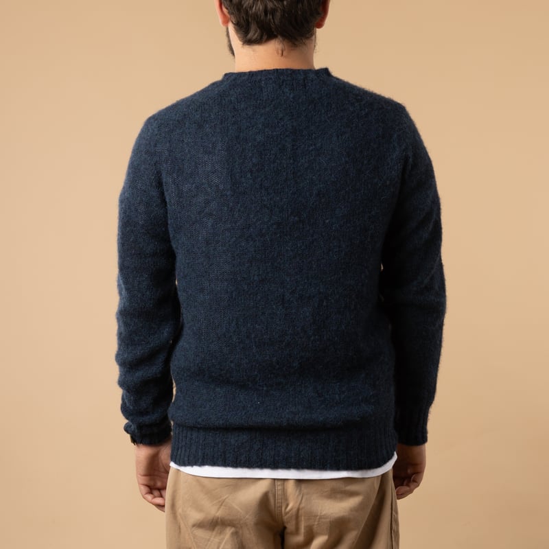 image HARLEY OF SCOTLAND X FLÂNEURS pull Shaggy Crew Neck Petrel de dos