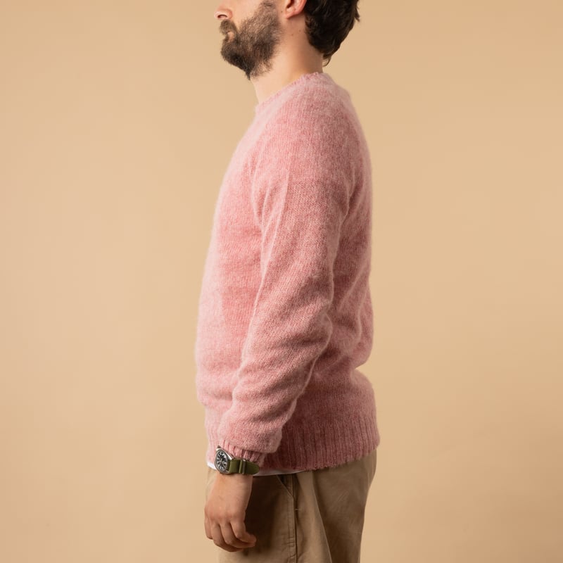 HARLEY OF SCOTLAND X FLÂNEURS / Shaggy Crew Neck Sea Pink