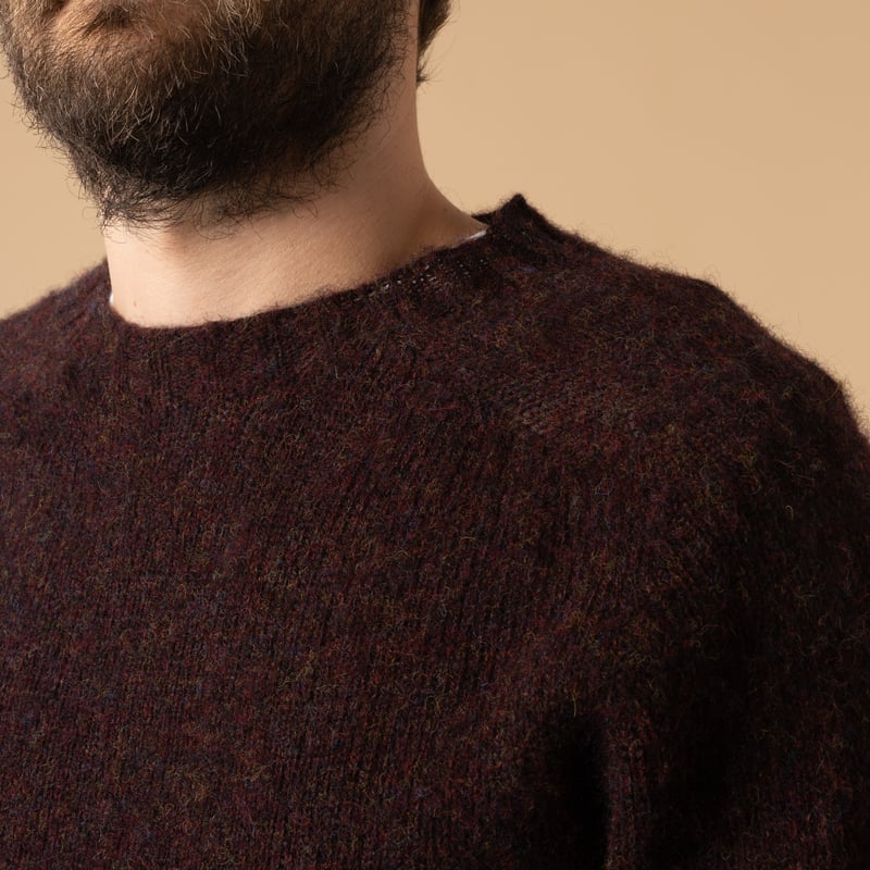 image HARLEY OF SCOTLAND X FLÂNEURS pull Shaggy Crew Neck Pheasant col