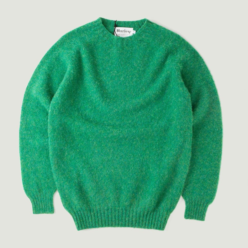 pull shaggy HARLEY OF SCOTLAND couleur vert pixie vignette
