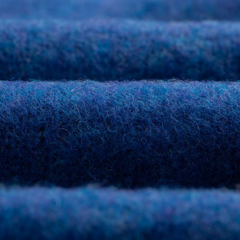 HARLEY OF SCOTLAND Shaggy Crew Neck Sweater Ocean Force - Close-Up View of Fabric Texture