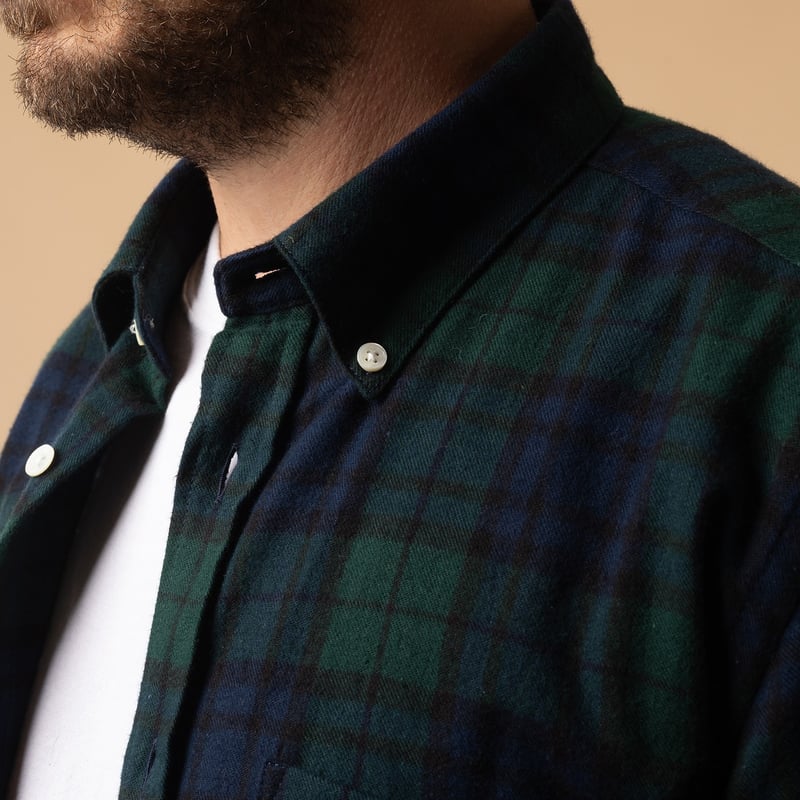 PORTUGUESE FLANNEL Bonfim Shirt in cotton with collar detail