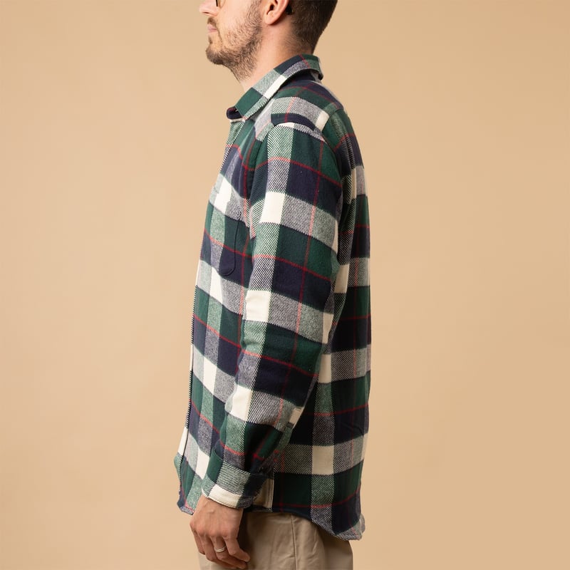 Chemise en coton PORTUGUESE FLANNEL Bottle Shirt de profil