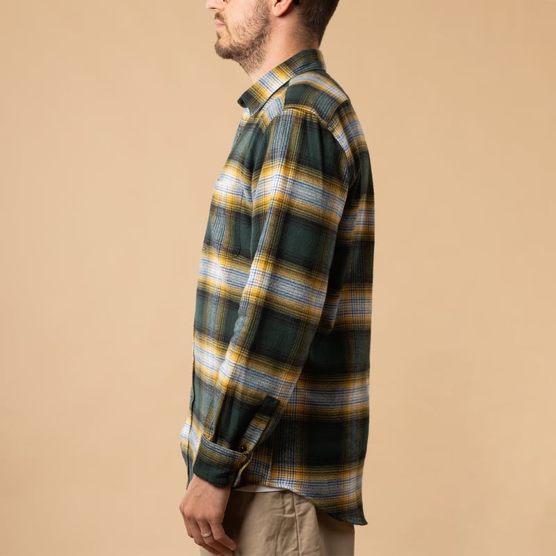 Chemise en coton PORTUGUESE FLANNEL Lousa Shirt de profil