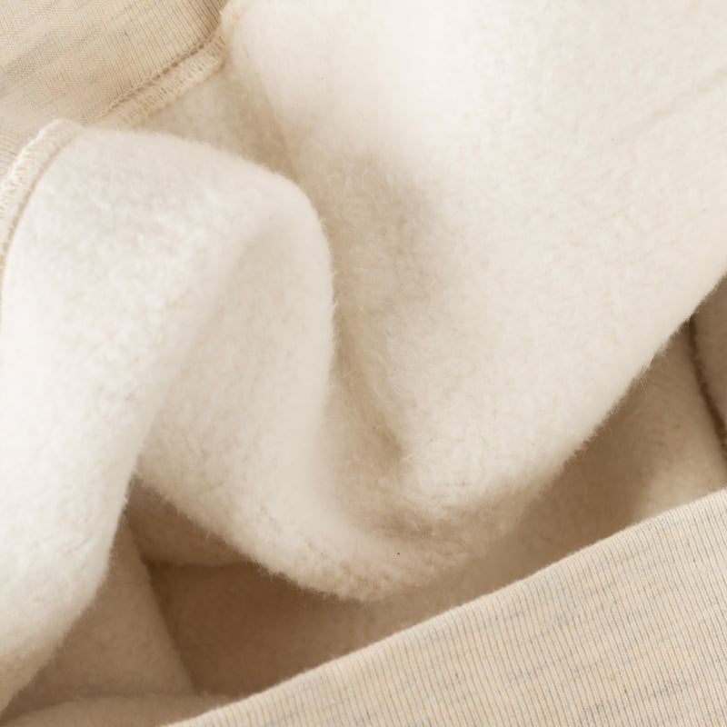 Beams Plus FW24 Flâneurs-Sweat Pullover Hoodie with Raised Back in Oatmeal Color Inside