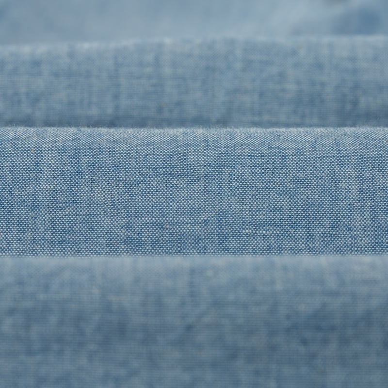 Beams Plus FW24 Oxford B.D Shirt Chambray Flâneurs Closeup