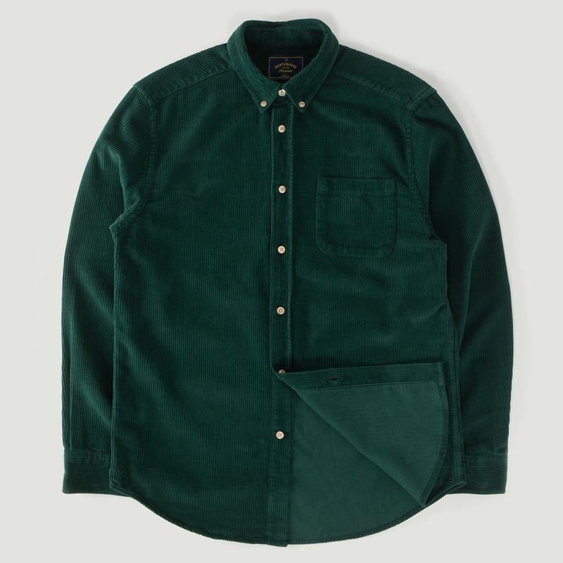 Portuguese Flannel Flaneurs Velour Shirt - Lobo Green