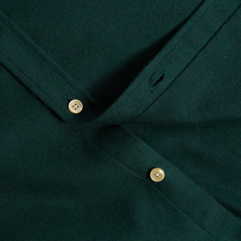 shirt fabric-velvet-loafers-PORTUGUESE FLANNEL-Teca Shirt-Green
