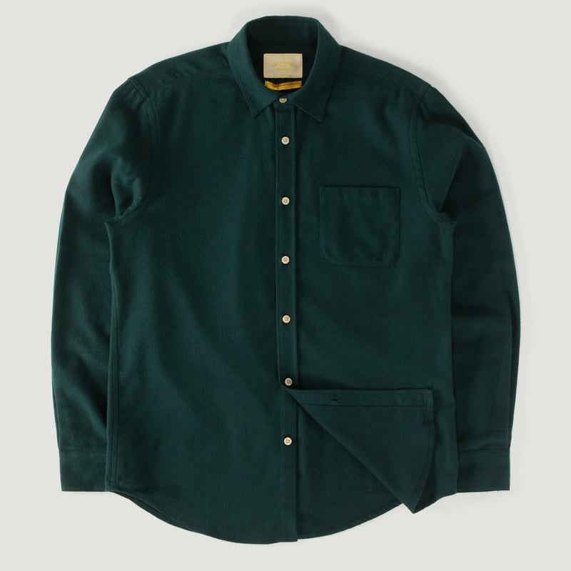 velvet-shirt-loafers-PORTUGUESE-FLANNEL-Teca-Shirt-Green