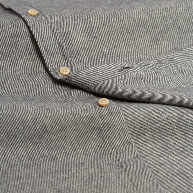 Portuguese Flannel Teca Shirt in Light Grey Fabric