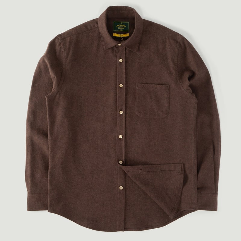 Portuguese Flannel Teca Shirt in Brown