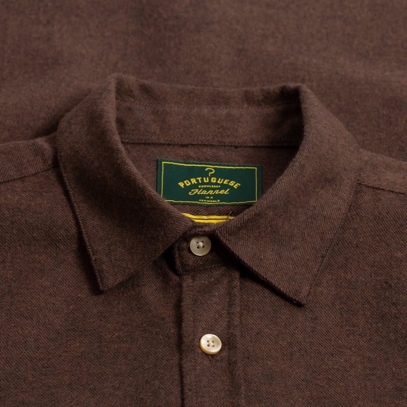 Portuguese Flannel Teca Shirt in Brown Color