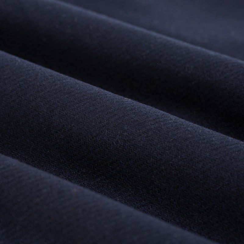 PORTUGUESE FLANNEL - Wool Field Overshirt Navy Closeup