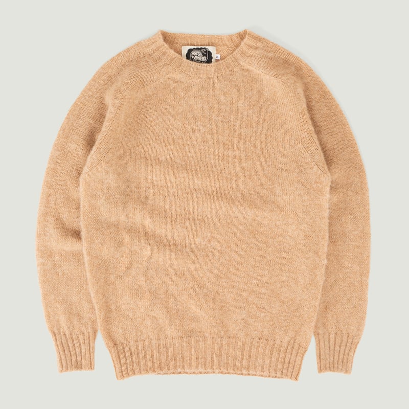 HARLEY OF SCOTLAND X FLÂNEURS - Malt Shaggy Crew Neck Sweater