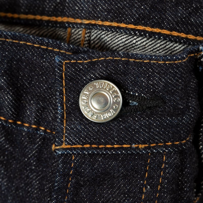 button-fly - loafers - jeans - FOB FACTORY F153 5P Tapered Selvedge Denim