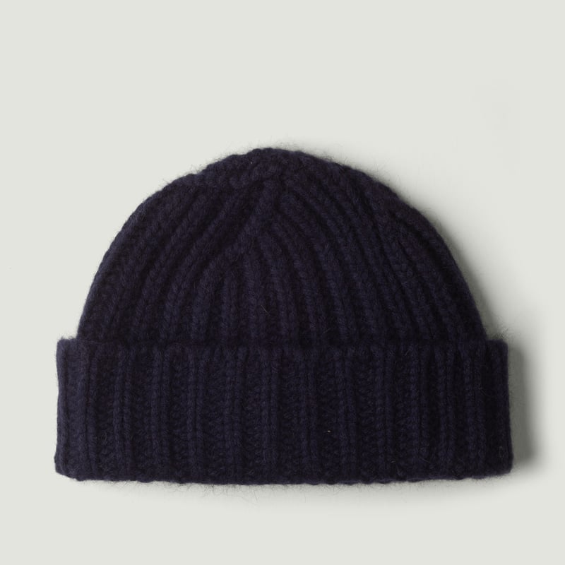 Mackie Glasgow Wool Beanie in Navy Color