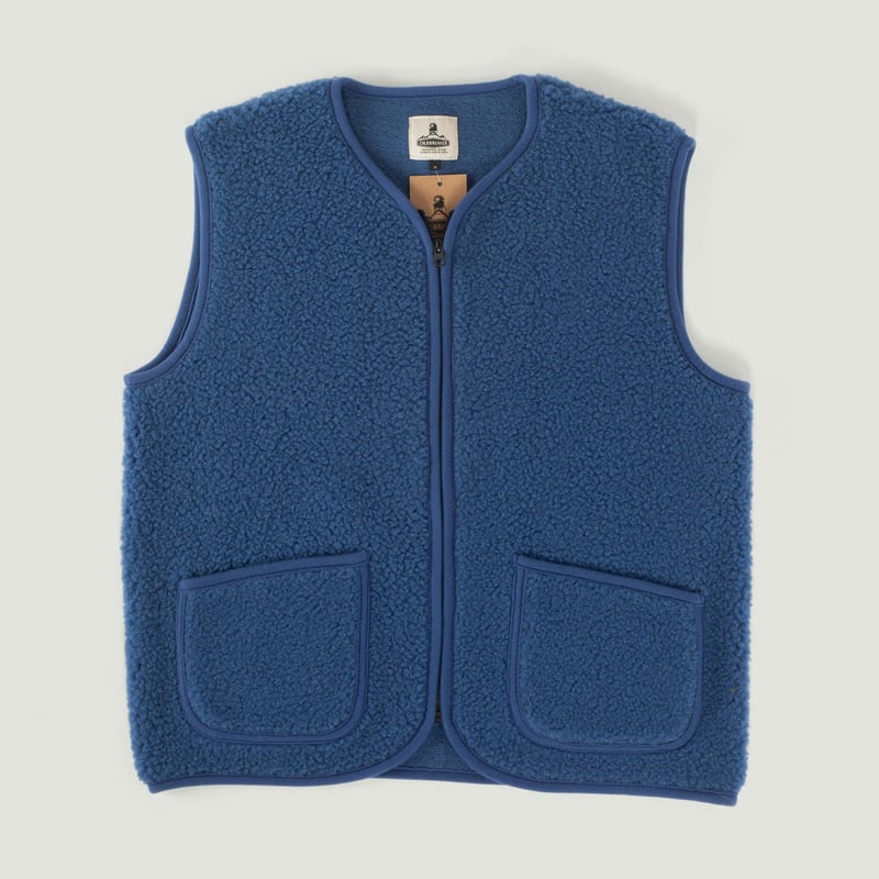 Coldbreaker sleeveless wool jacket - Pepitko Ultralight Blue Blue