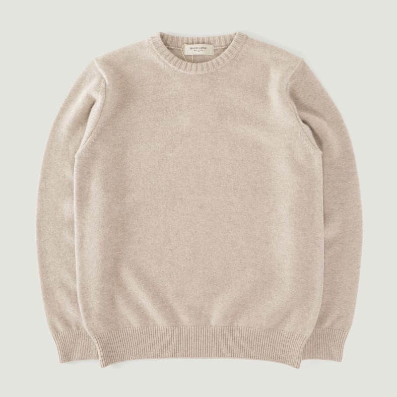 Stickers-Wanderers-Mooncastle-Japanese-Sweater-Wool-and-Cashmere-Round-Neck-Beige-Gray