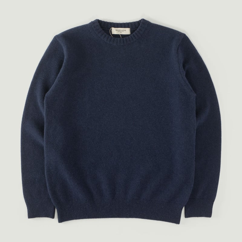 Vignettes-Wanderers-Mooncastle-Japanese-Sweater-Wool-and-Cashmere-Round-Neck-navy blue