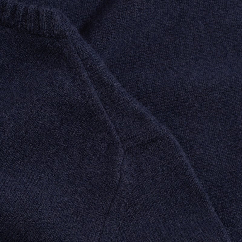 sweater strollers-Mooncastle-Japanese Sweater-Wool and Cashmere-Round Neck navu blue