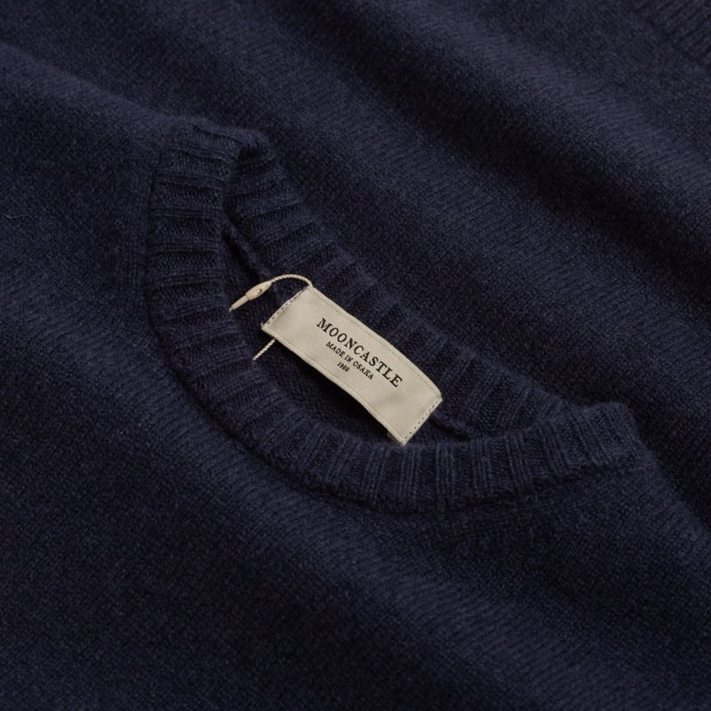 Mooncastle Japanese Sweater - Plum Round Neck - Wool and Cashmere