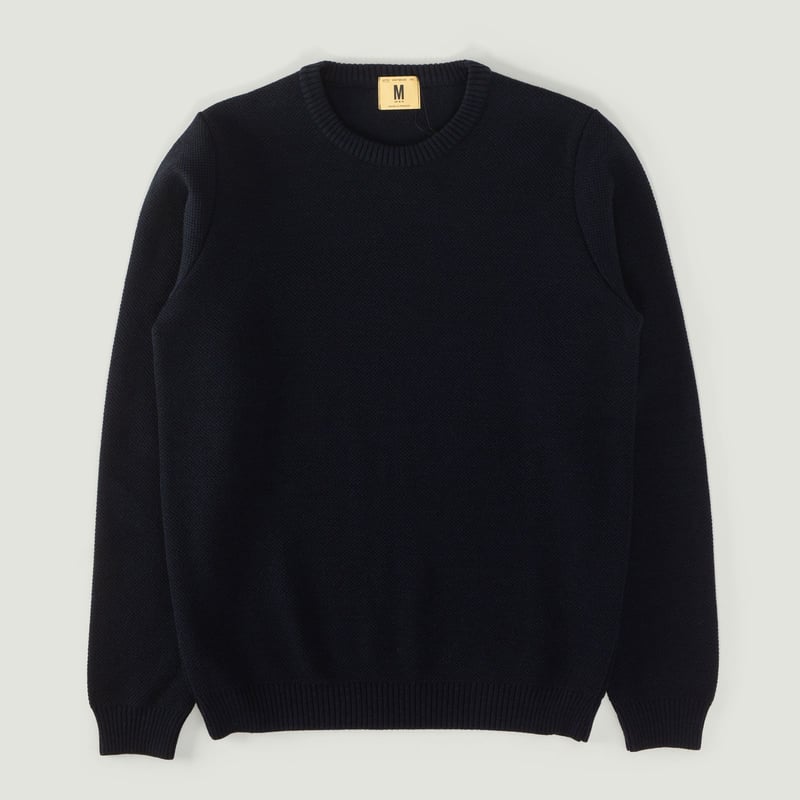 Wool Sweater - Round Neck - Youri - Navy