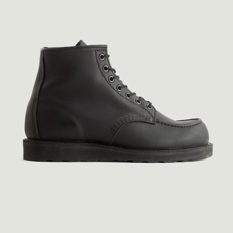Vignettes-chaussures-RED-WING-SHOES-boots-Classic-Moc-Toe-8074-Black-Harness