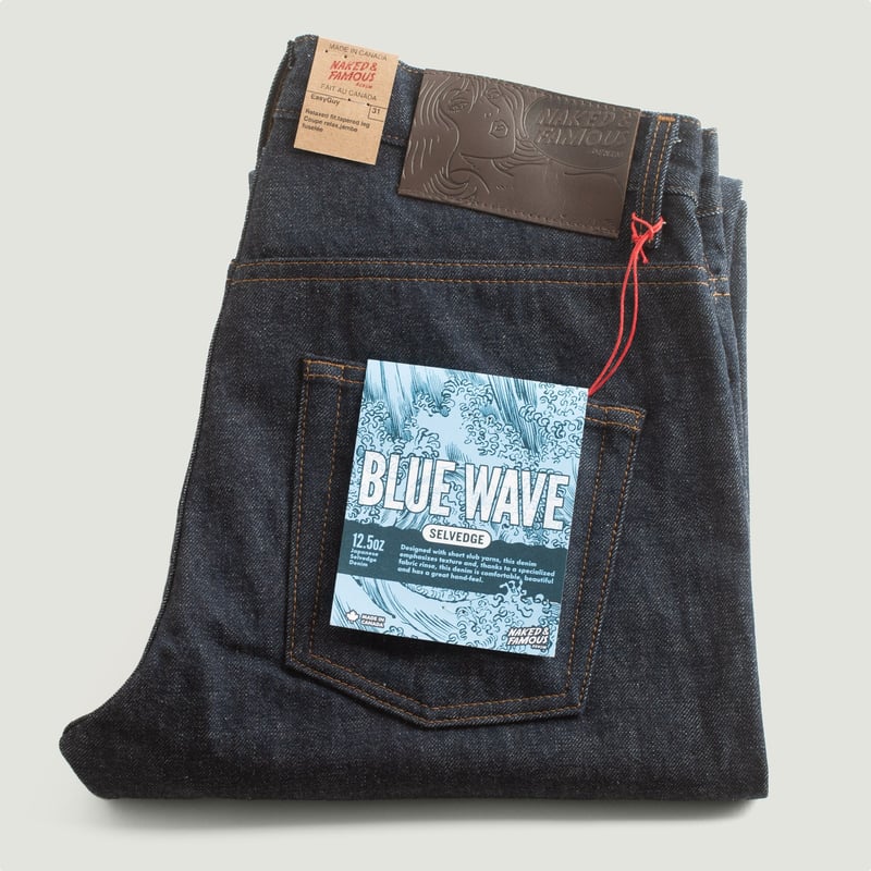 Flâneurs Stickers - Naked & Famous Denim EasyGuy Blue Wave Selvedge