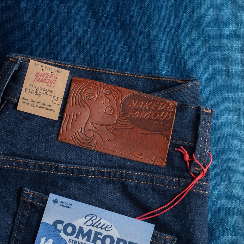 leather patch flâneurs-naked and famous denim-SuperGuy Blue Comfort Stretch Selvedge (4)